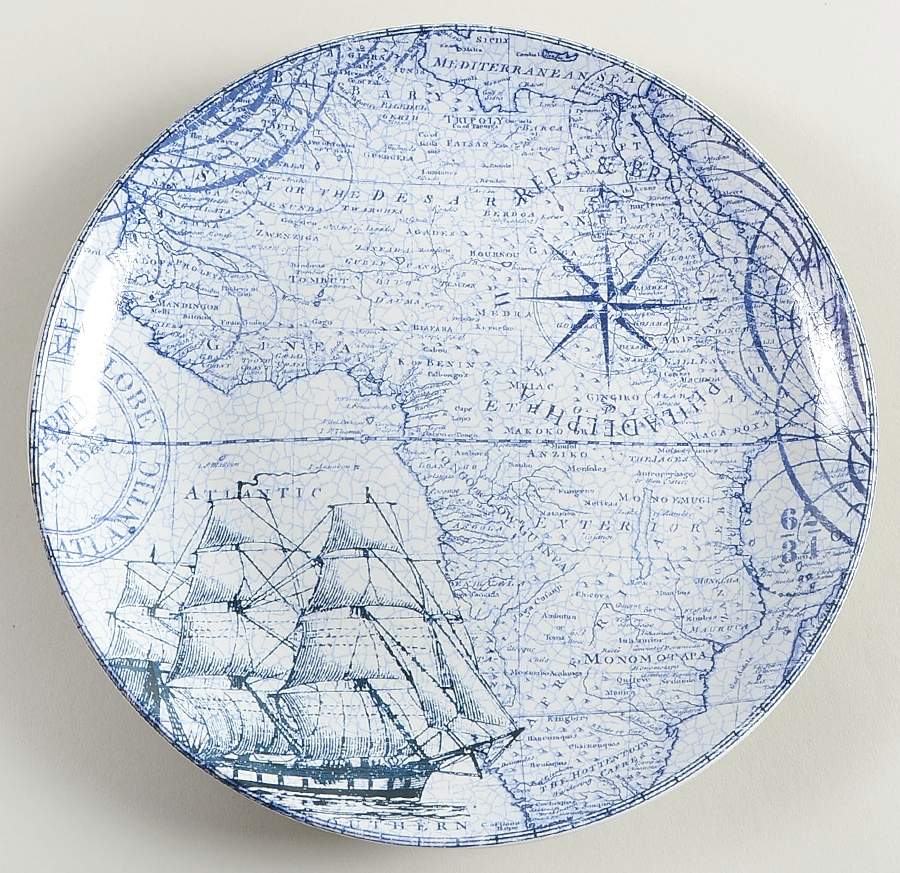 Due North Salad Plate by 222 Fifth (PTS)-1