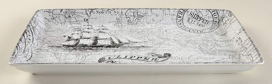 Due North 13" Rectangular Tray by 222 Fifth (PTS)-1