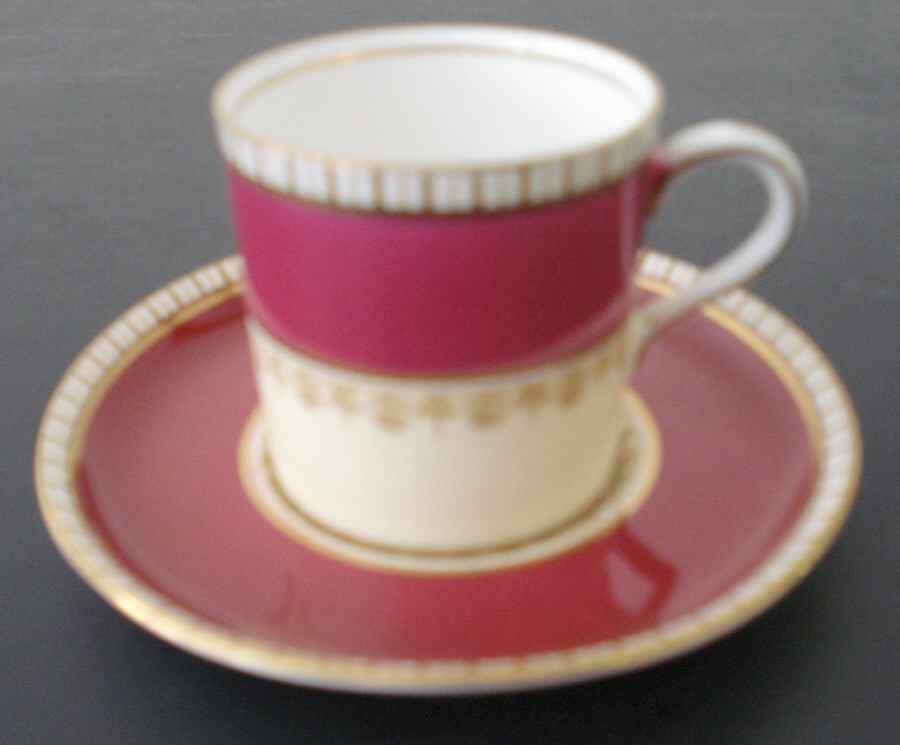 B3736 Flat Demitasse Cup & Saucer Set by John  Aynsley & Sons-1