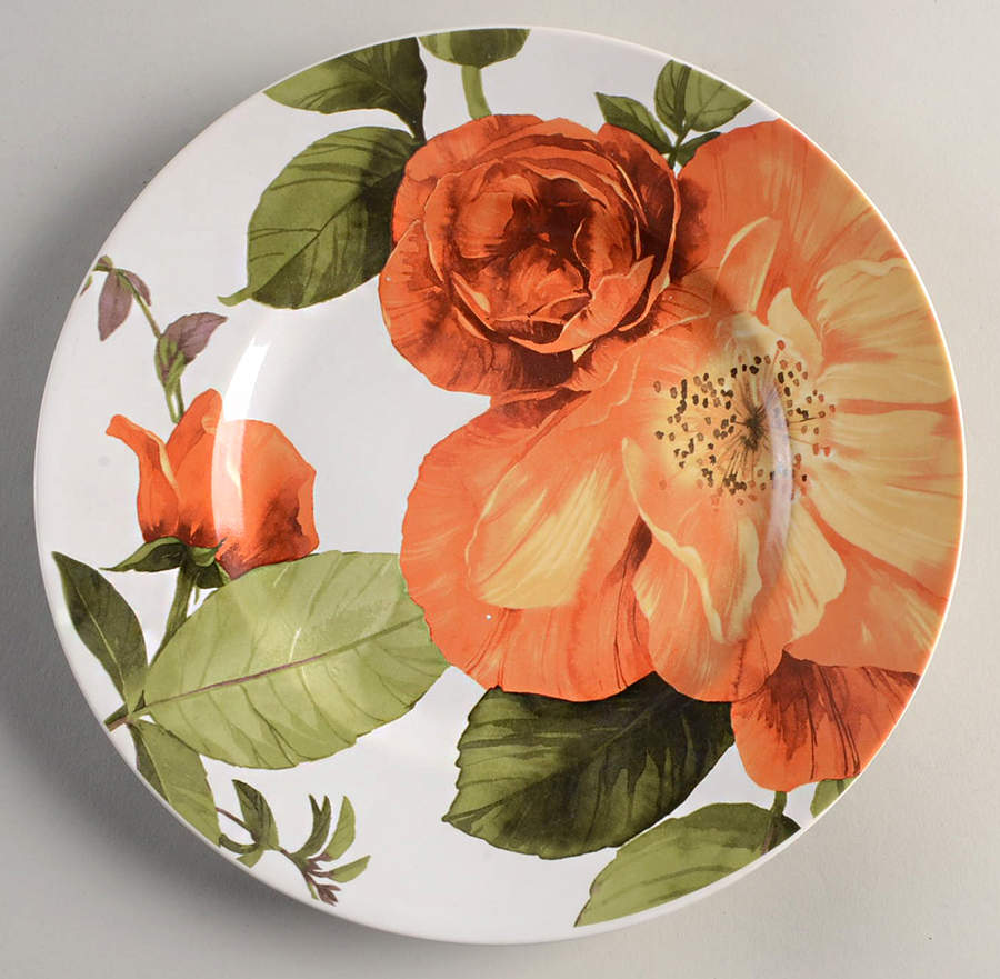 Mirelle Orange Salad Plate by 222 Fifth (PTS)-1