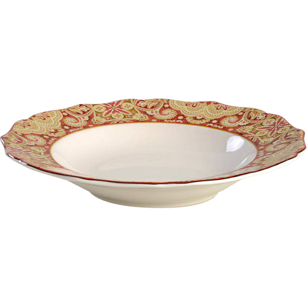 Lyria Saffron Large Rim Soup Bowl by 222 Fifth (PTS)-1
