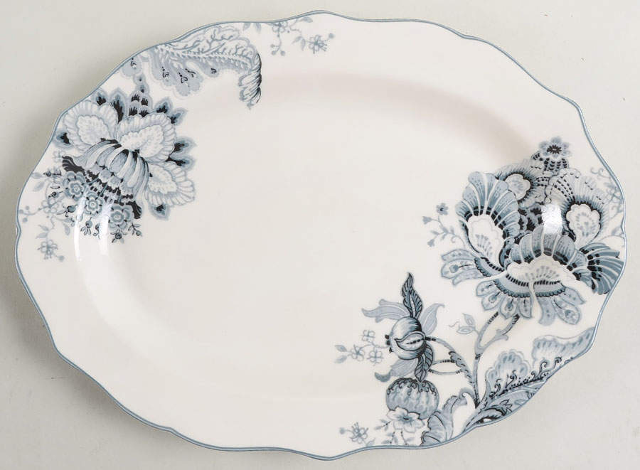 Gabrielle Grey 14" Oval Serving Platter by 222 Fifth (PTS)-1