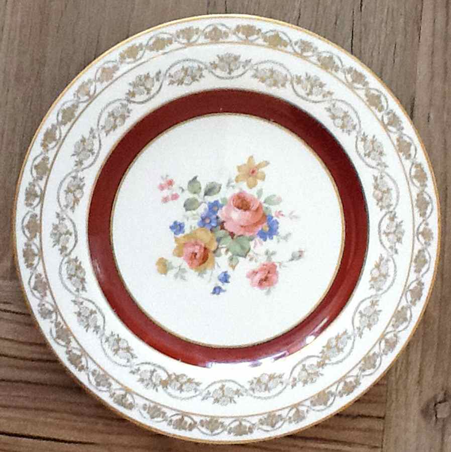ATS46 Red Dinner Plate by Atlas China (NY)-1