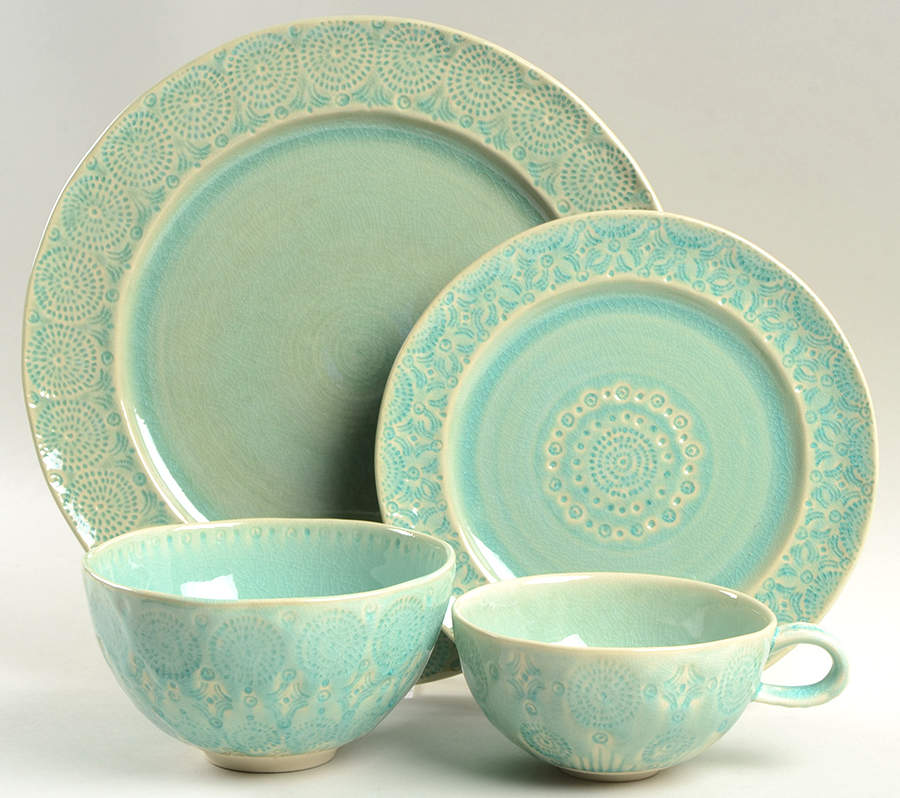 Old Havana Mint 4 Piece Place Setting by Anthropologie-1