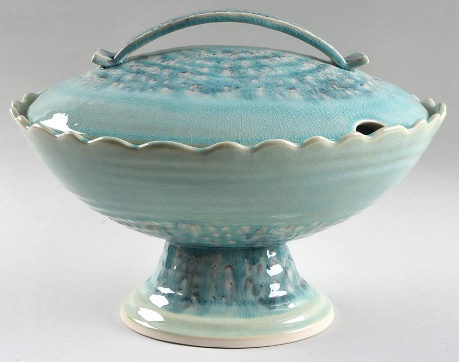 Old Havana Mint Tureen &  Lid by Anthropologie-1