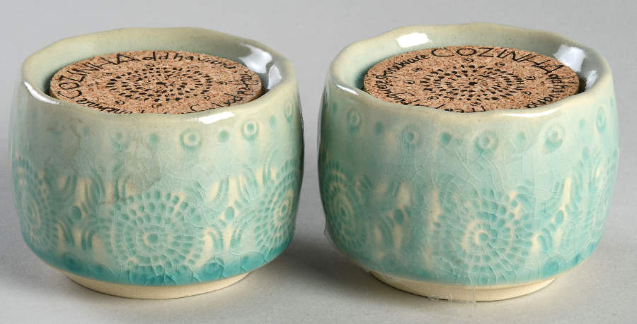 Old Havana Mint Salt & Pepper Set by Anthropologie-1