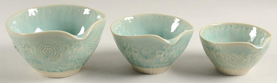 Old Havana Mint Measuring Cup Set (1 Cup,1/2 Cup,1/4 Cup) by Anthropologie-1