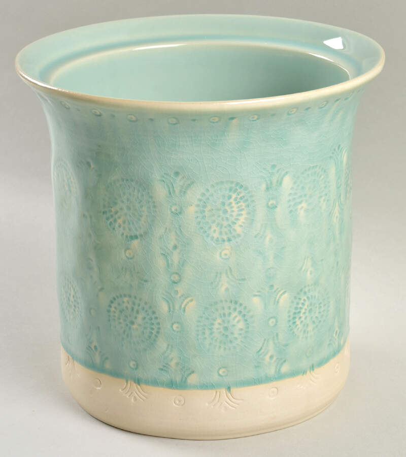 Old Havana Mint Medium Canister No Lid by Anthropologie-1