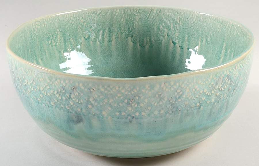 Old Havana Mint 11" Round Serving Bowl by Anthropologie-1