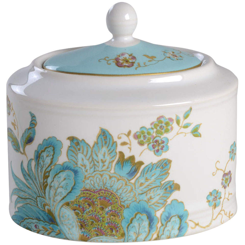 Eliza Spring Blue Sugar Bowl & Lid by 222 Fifth (PTS)-1
