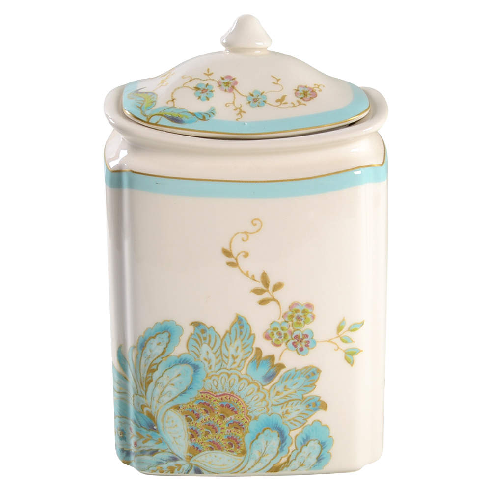 Eliza Spring Blue Medium Canister & Lid by 222 Fifth (PTS)-1