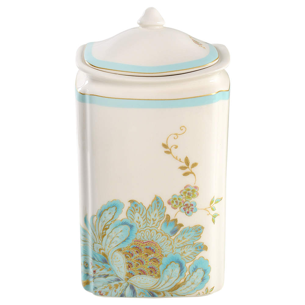 Eliza Spring Blue Large Canister & Lid by 222 Fifth (PTS)-1