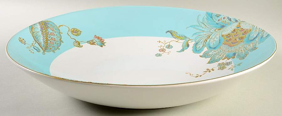 Eliza Spring Blue 13" Pasta Serving Bowl by 222 Fifth (PTS)-1