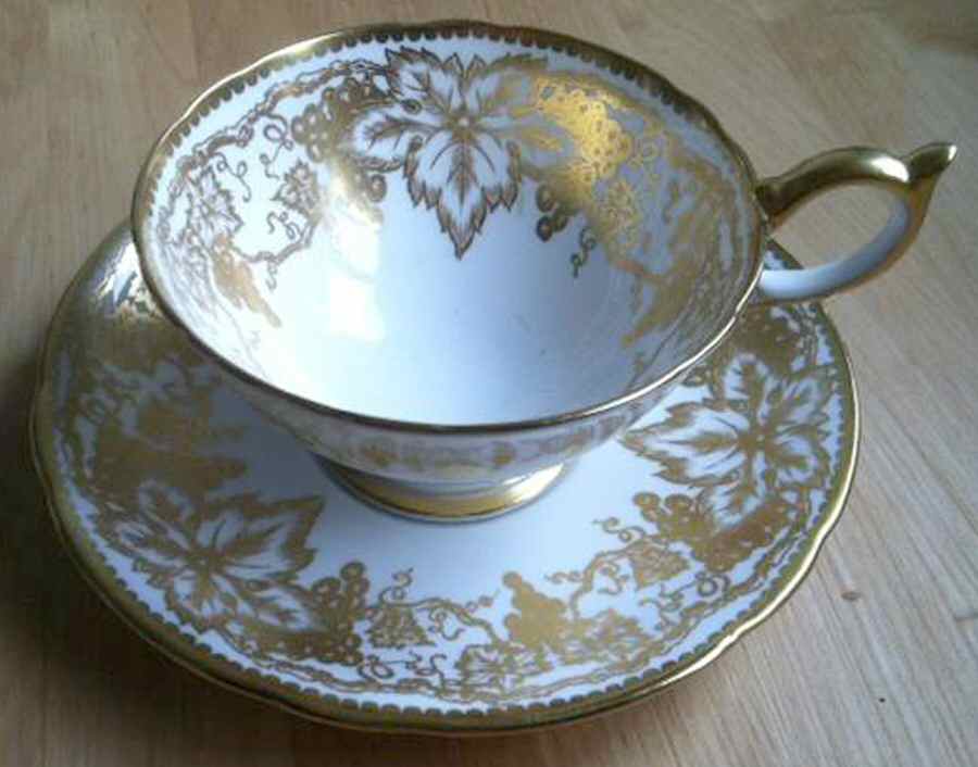 8044 Footed Cup & Saucer Set by John  Aynsley & Sons-1