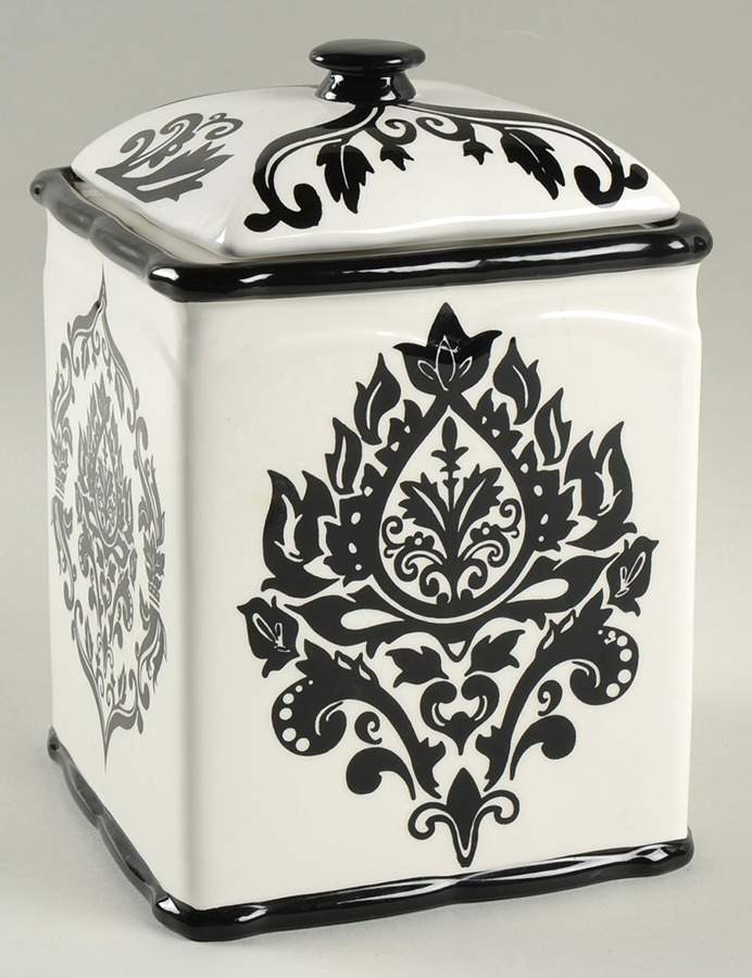 Toulouse Black Medium Canister & Lid by 222 Fifth (PTS)-1
