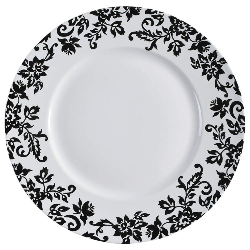 Toulouse Black Dinner Plate by 222 Fifth (PTS)-1