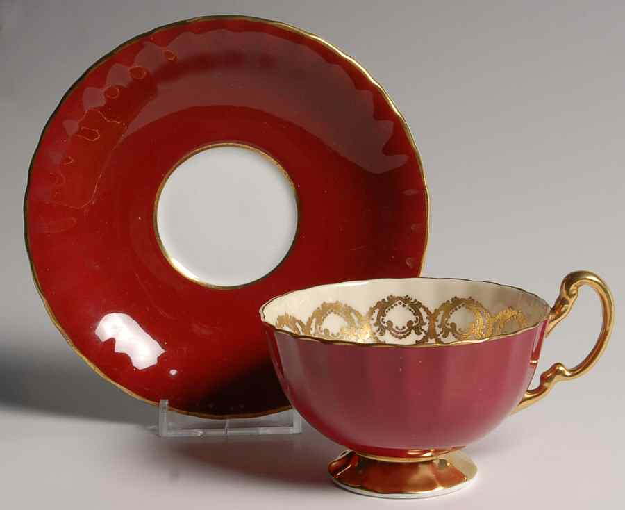 C1962 Footed Cup & Saucer Set by John  Aynsley & Sons-1