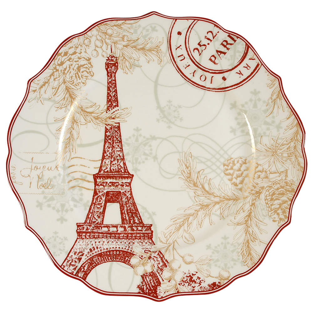 Joyeux Noel Dinner Plate by 222 Fifth (PTS)-1
