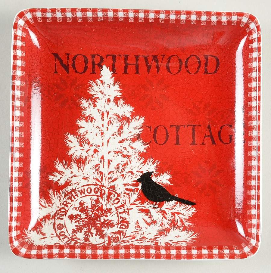 Northwood Cottage Square Appetizer Plate by 222 Fifth (PTS)-1