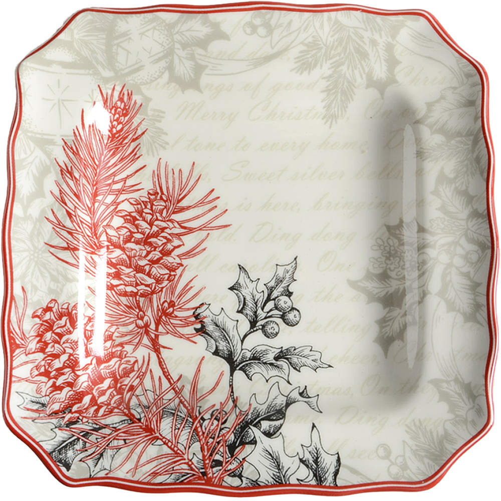 Joyful Square Salad Plate by 222 Fifth (PTS)-1