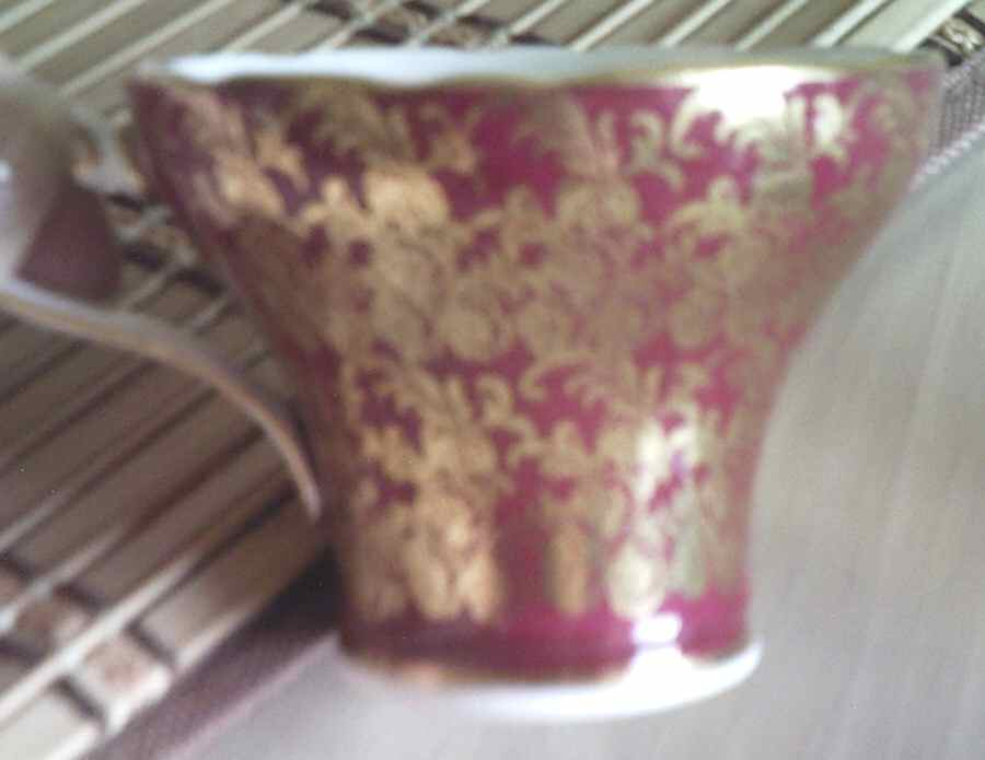 C869 Red Flat Cup by John  Aynsley & Sons-1