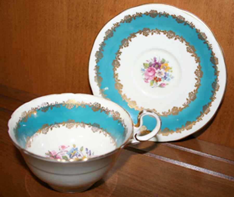 C861 Footed Cup & Saucer Set by John  Aynsley & Sons-1