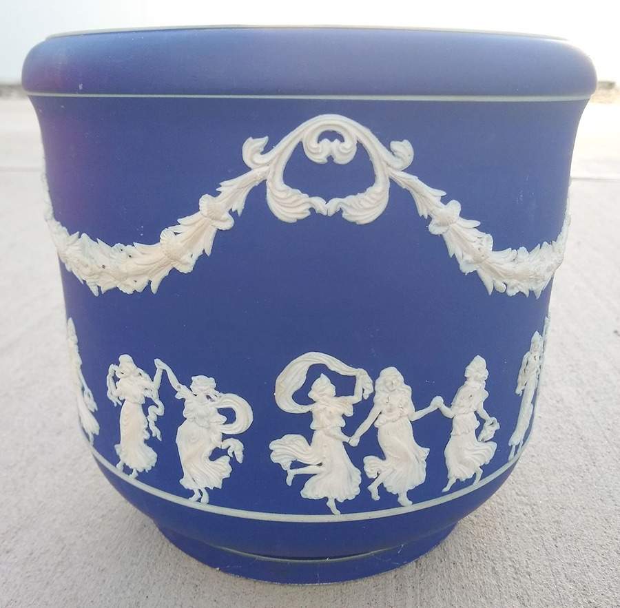 Jasper Blue 8" Jardiniere by Adams China-1