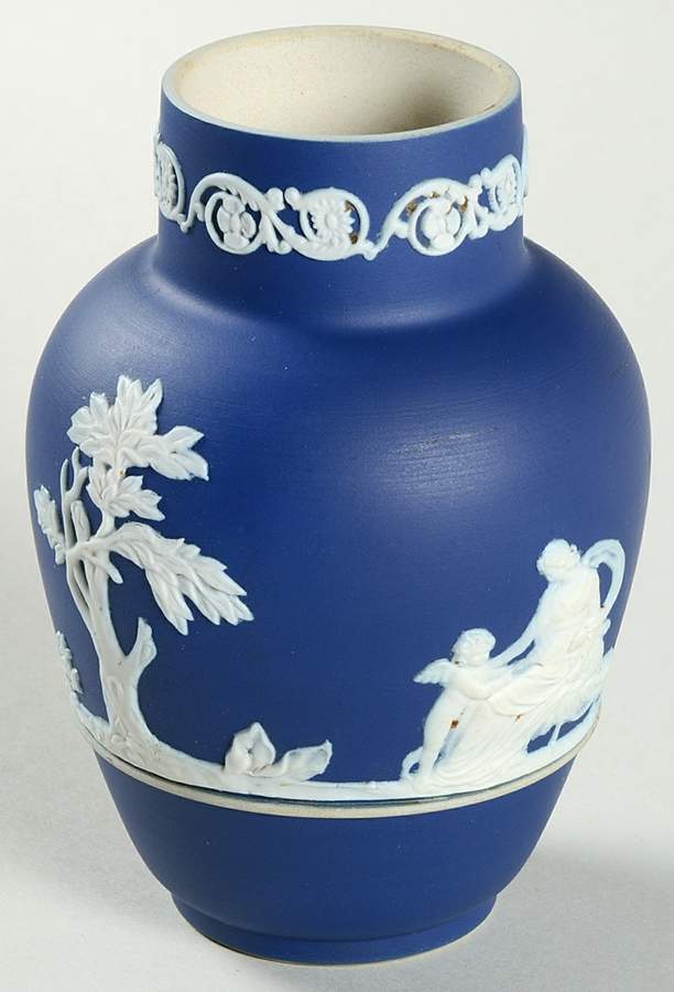 Jasper Blue 5" Vase by Adams China-1
