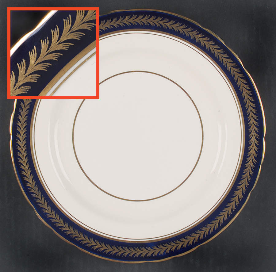 1846 (Cobalt Blue Band) Luncheon Plate by John  Aynsley & Sons-1