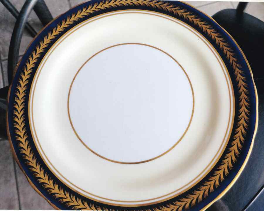 1846 (Cobalt Blue Band) Dinner Plate by John  Aynsley & Sons-1