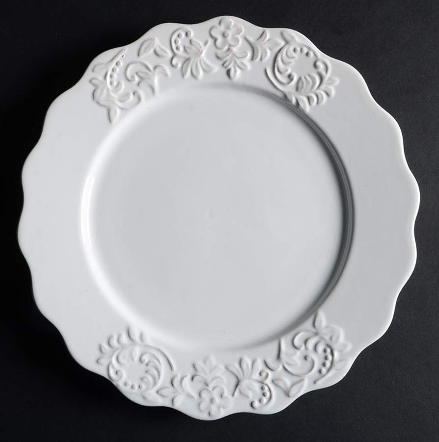 Bianca Petals White Dinner Plate by American Atelier-1