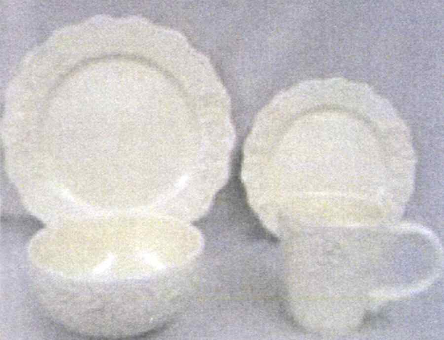 Bianca Petals Cream Dinner Plate by American Atelier-1