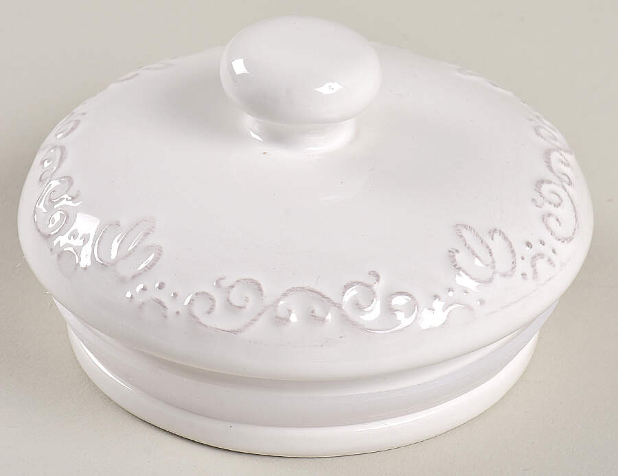 Bianca White Lid for Small Canister by American Atelier-1