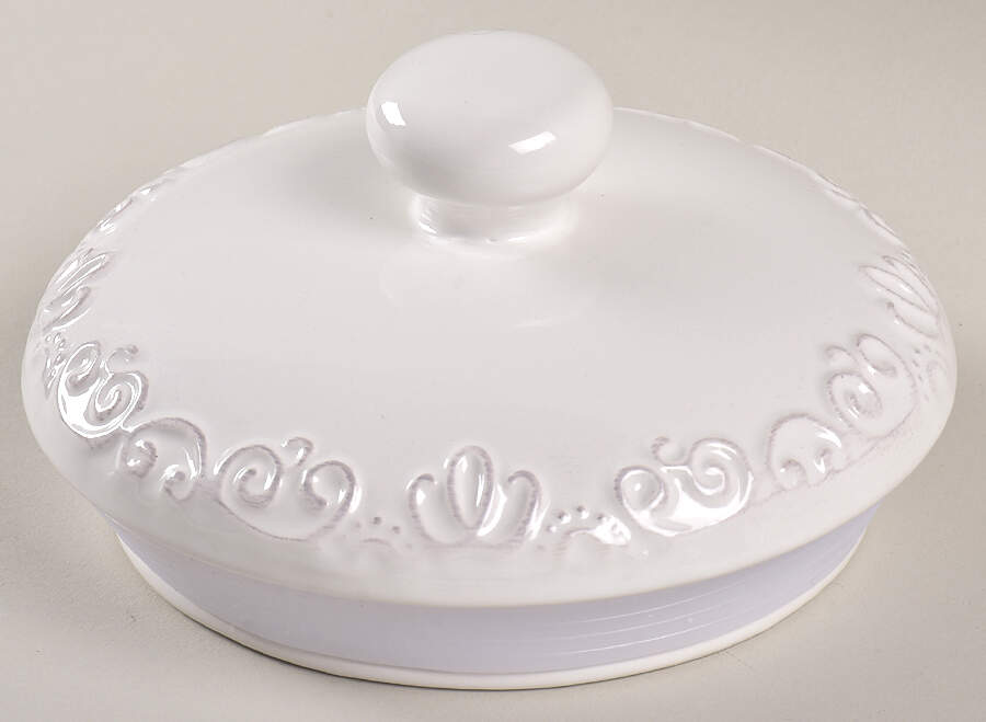 Bianca White Lid for Large Canister by American Atelier-1