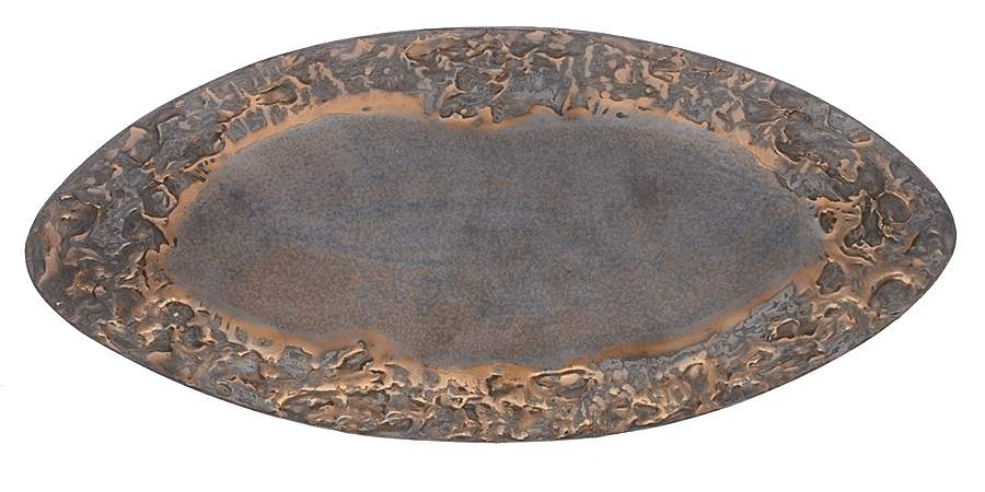 Molten Bronze 13" Oval Serving Platter by Alice Goldsmith Ceramics-1