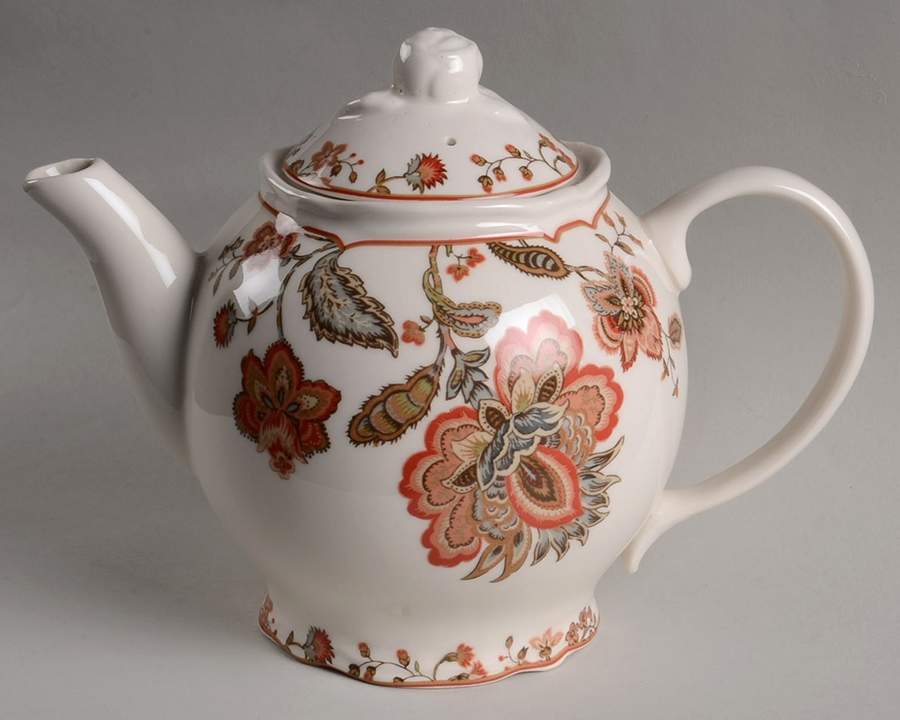 Winter Floral Red Teapot & Lid by 222 Fifth (PTS)-1