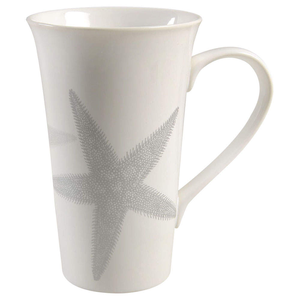 Coastal Life Silver (Gray) Latte Mug by 222 Fifth (PTS)-1