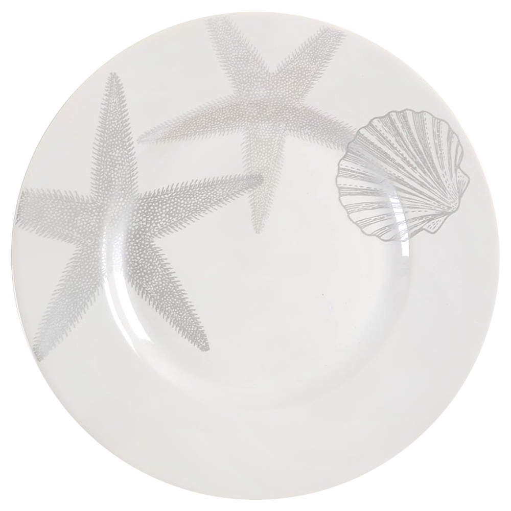 Coastal Life Silver (Gray) Salad Plate by 222 Fifth (PTS)-1