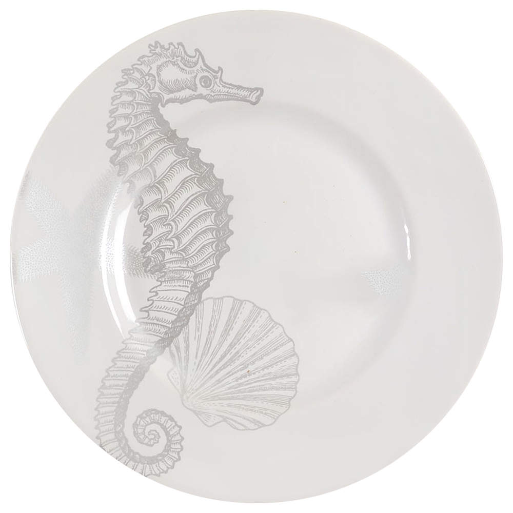 Coastal Life Silver (Gray) Salad Plate by 222 Fifth (PTS)-1