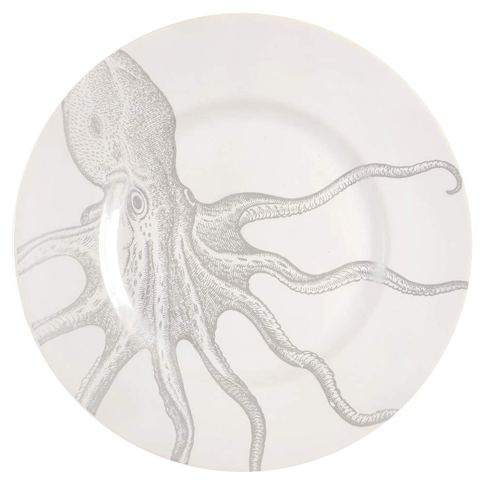 Coastal Life Silver (Gray) Salad Plate by 222 Fifth (PTS)-1