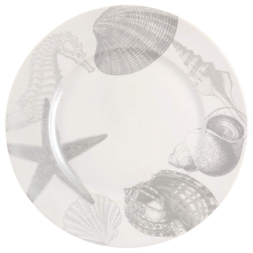 Coastal Life Silver (Gray) Dinner Plate by 222 Fifth (PTS)-1