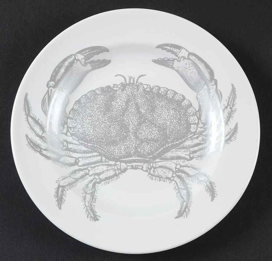 Coastal Life Silver (Gray) Appetizer Plate by 222 Fifth (PTS)-1
