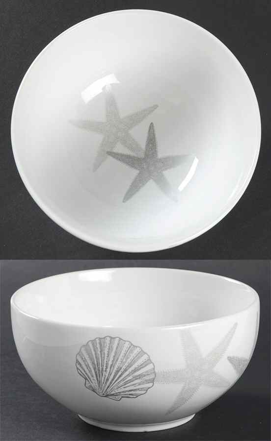 Coastal Life Silver (Gray) Soup/Cereal Bowl by 222 Fifth (PTS)-1