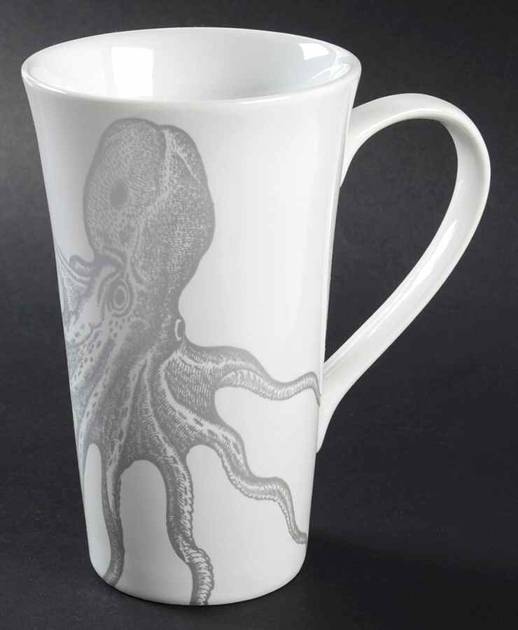 Coastal Life Silver (Gray) Latte Mug by 222 Fifth (PTS)-1