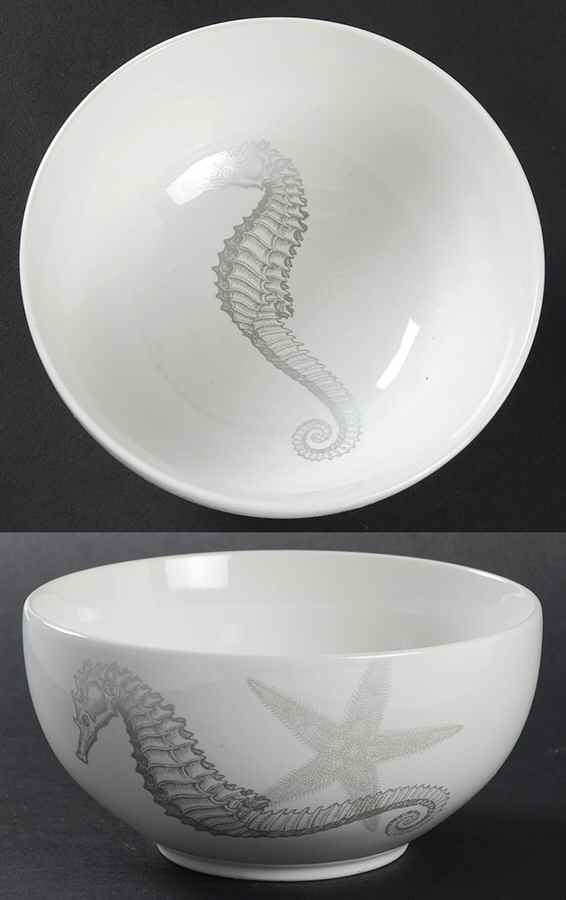 Coastal Life Silver (Gray) Soup/Cereal Bowl by 222 Fifth (PTS)-1