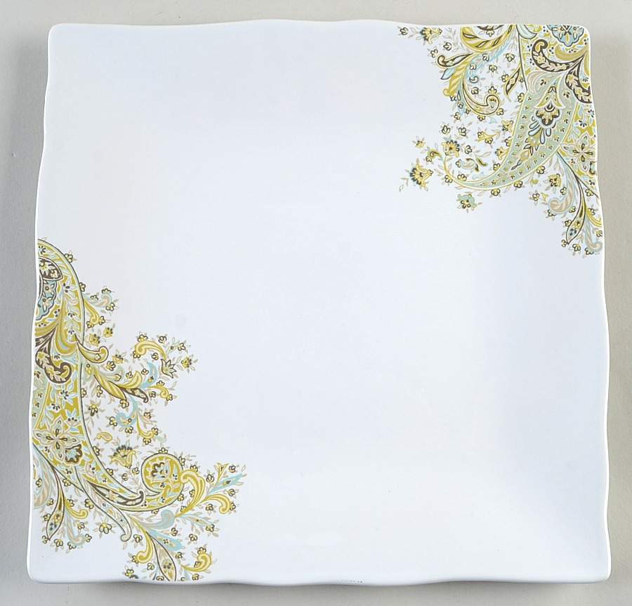 Surya Taupe Square Dinner Plate by 222 Fifth (PTS)-1