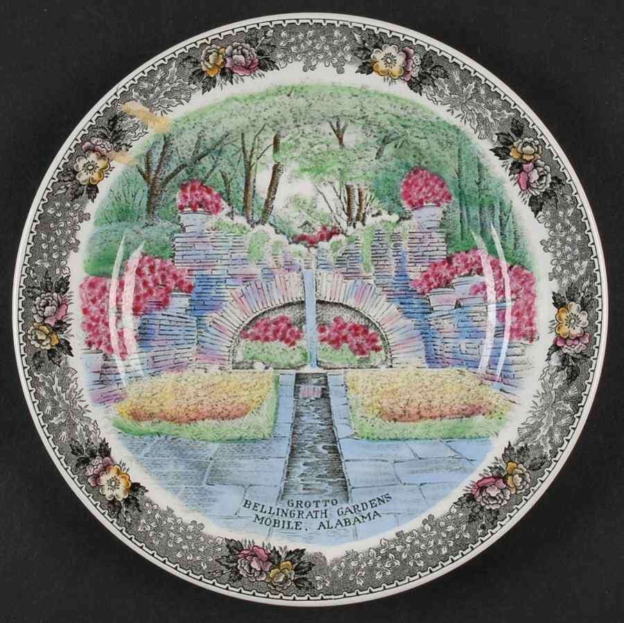 Bellingrath Gardens Multicolor Dessert/Pie Plate by Adams China-1