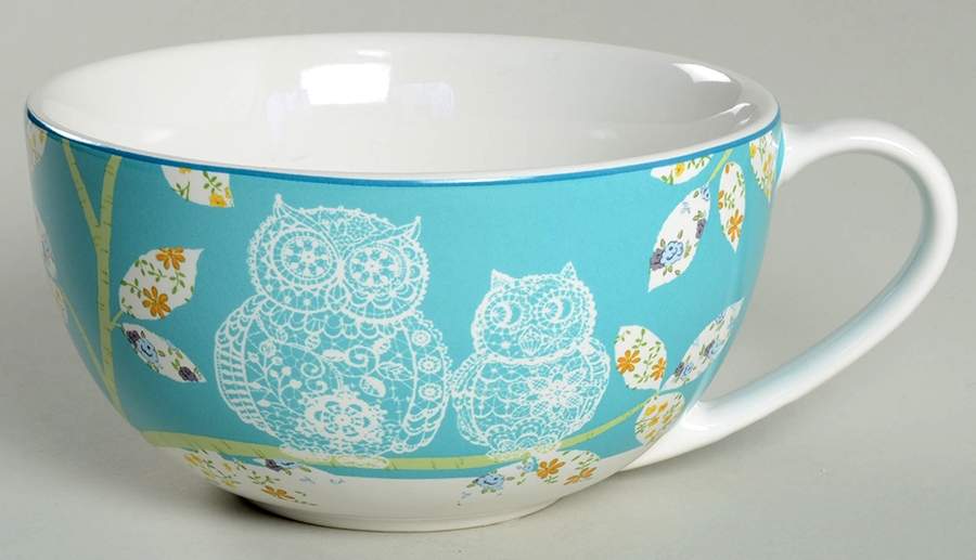Lacy Owls Soup Mug by 222 Fifth (PTS)-1