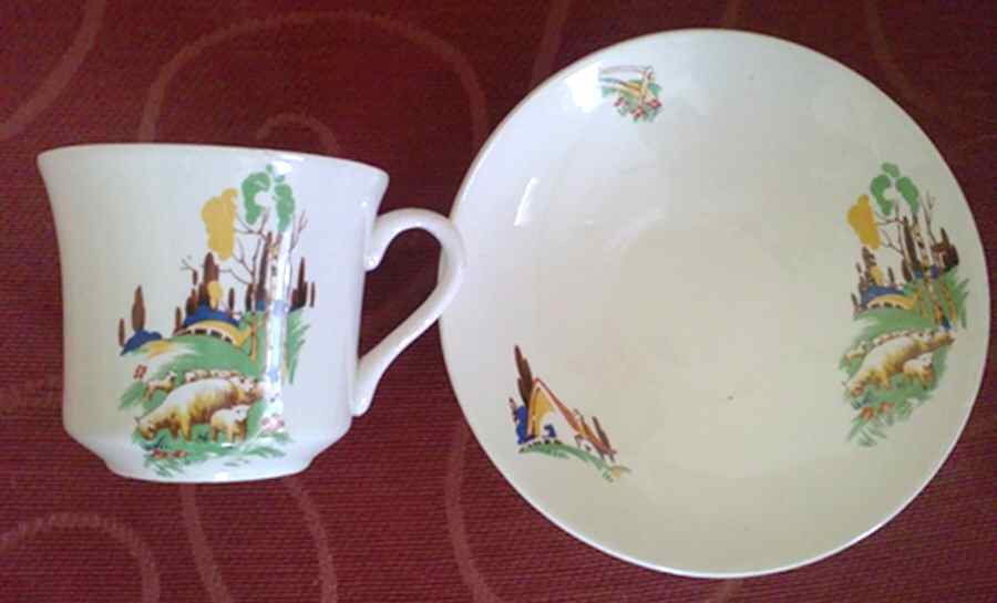 2219 Footed Cup & Saucer Set by Arklow-1