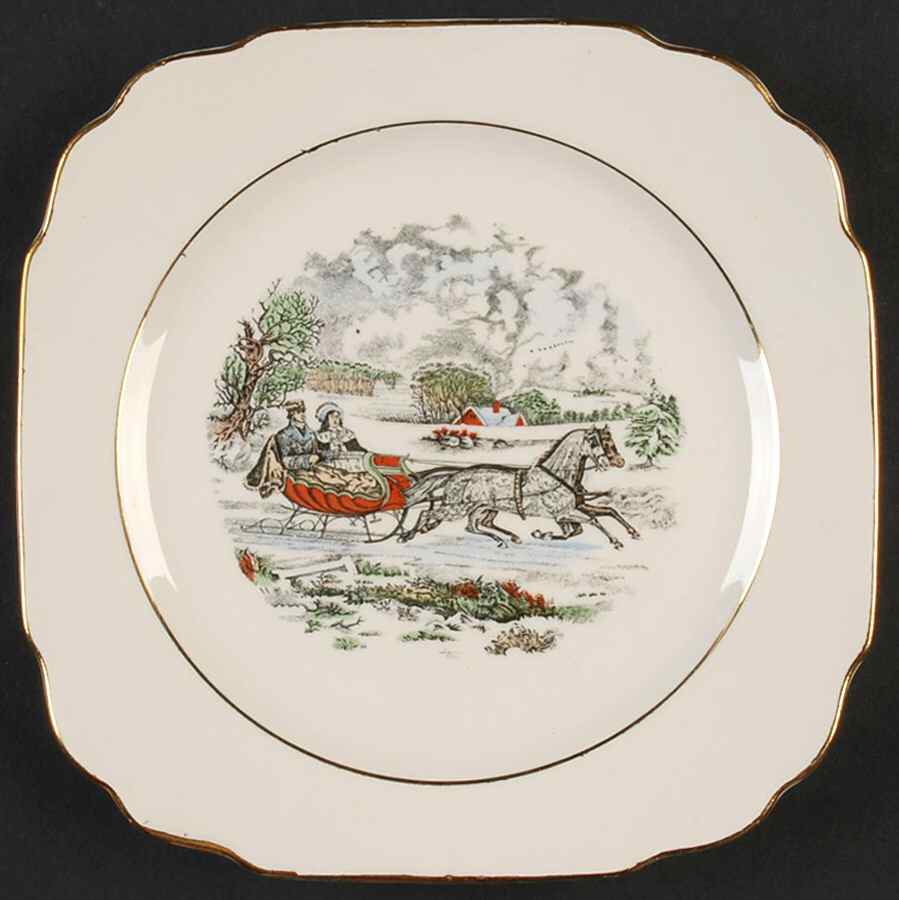 Engravings for the People Square Bread & Butter Plate by Atlas China (NY)-1